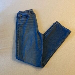 American Eagle Outfitters Baggy Straight Leg Jeans Women Size 8 Long